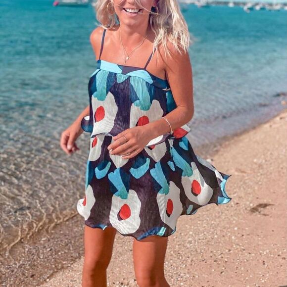 NWT Never Fully Dressed Henrietta Tiered Pleated A-Line Mini Dress 6 - Picture 1 of 9